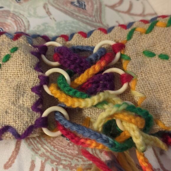 Vintage handmade rainbow belt - Picture 5 of 6